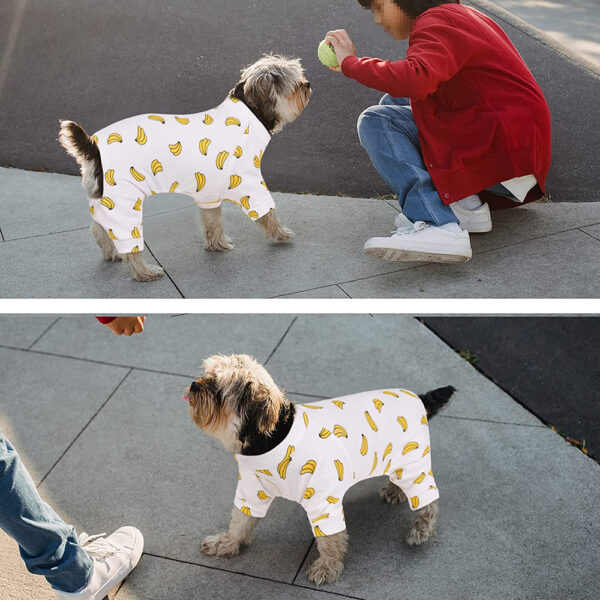 100% Cotton Sweet Donut Dog Pajamas Cat Clothes Pet Onesies Dogs PJS Doggie Jammies Puppy Small Dog Four-Legged Jumpsuit Rompers - Image 4