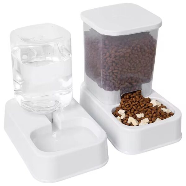 Automatic Cat Feeder Gravity Food and Water Dispenser Bowl Set for Small Medium Dogs Animals Pet Feeder Dispenser Storage Food