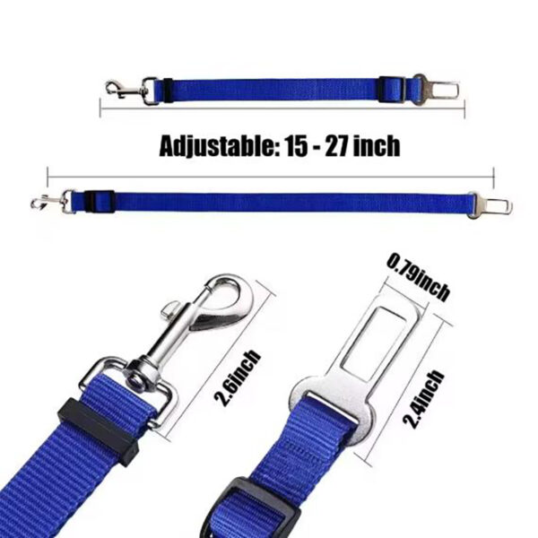 New Dog Car Seat Belt Safety Protector Travel Pets Accessories Dog Leash Collar Breakaway Solid Car Harness Pet Car Seat Belts - Image 3