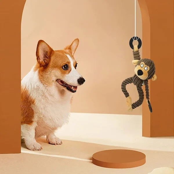 Squeaky Puppy Toys Plush Puppy Chew Toys for Teething Training Dog Toys for Small Dogs Toy for Cute Monkey Interactive Dog Toy - Image 6
