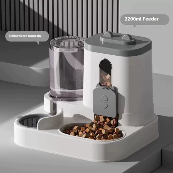 Automatic Dog Cat Feeder and Water Dispenser Gravity Food Feeder and Waterer Set with Pet Food Bowl Universal Pet Products - Image 6