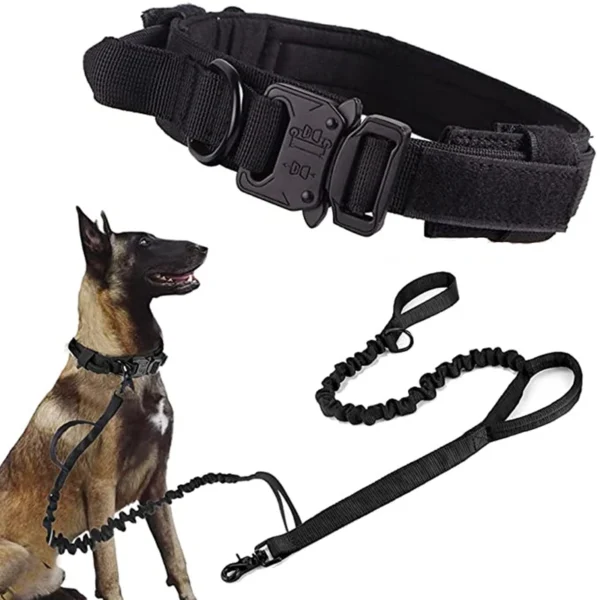Durable Tactical Dog Collar Leash Set Adjustable Military Pet Collar Leash Medium Large Dog German Shepherd Training Accessories - Image 14