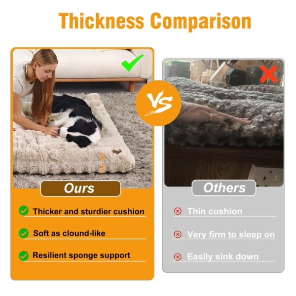 Ultra Plush Dog Bed Soft Pet Cushion Large Dog Crate Puppy Mattress Washable Mat - Image 6