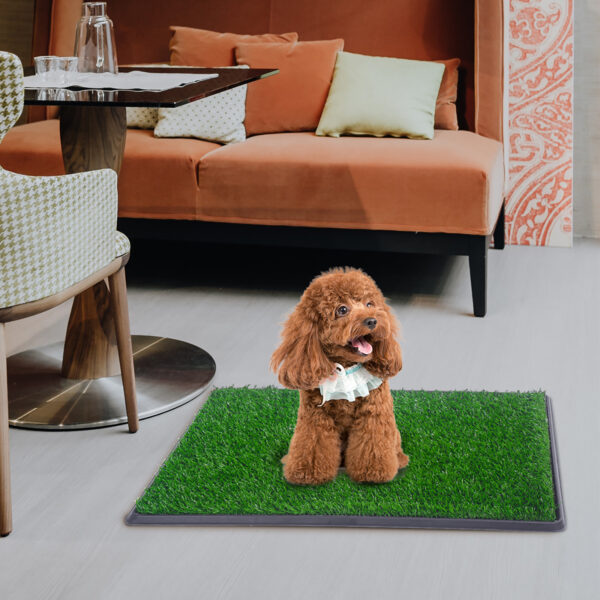 2PCS Realistic Artificial Grass Rug for Pet Potty Training, Synthetic Dog Pee Grass Turf Patch Carpet Pad for Indoor Outdoor - Image 4
