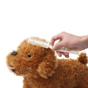 2Pcs Durable Convenient Razor Cut Thinning Hairdressing Tool Fur Cleaner Grooming Comb Dog Scissor Pet Hair Trimming Cat Brush