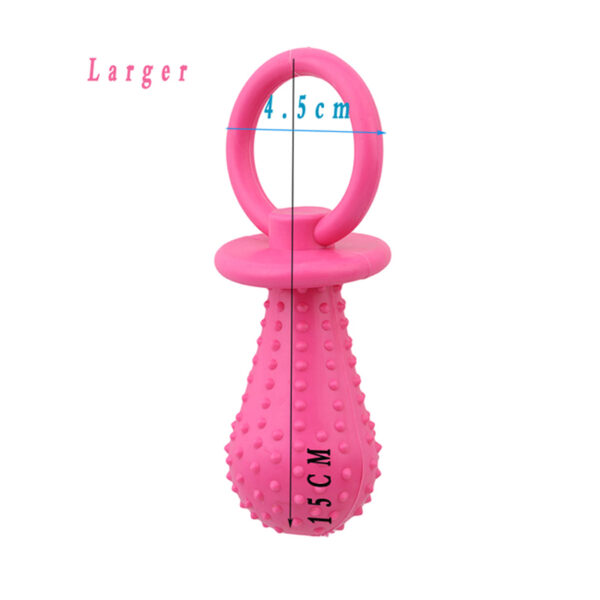 Pet Rubber Pacifier Dog Toy Interactive Rubber Soother Pet Dog Cat Puppy Elasticity Teeth Dog Chew Toys Tooth Cleaning Toy - Image 5
