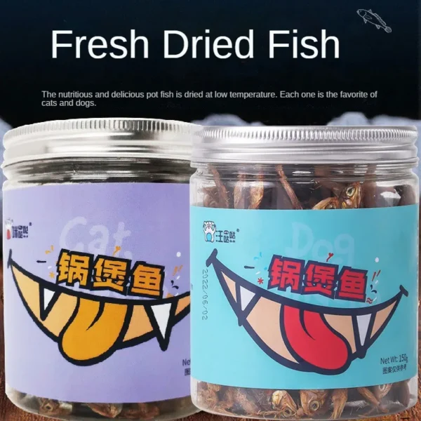 150g Freeze Dried Fish Dried Fish for Cats and Dogs Healthy Diet Chewable Snacks Dry Food Delicious and Nutritious Pet Food - Image 4