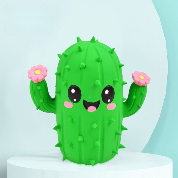 Cute Cactus Squeaky Pet Dog Interactive Chew Toy Puppy Bite Resistant Thorn Tooth Cleaning Toy Molar Chew Toys for Dogs Supplies - Image 4