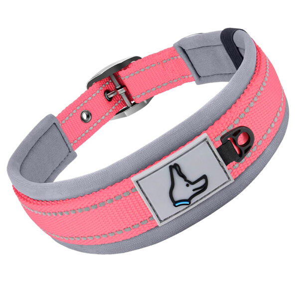 Padded Dog Collars for small Medium large Dogs Reflective Wide Pet Collars Adjustable Heavy Duty Nylon Neoprene Dog Collar - Image 13