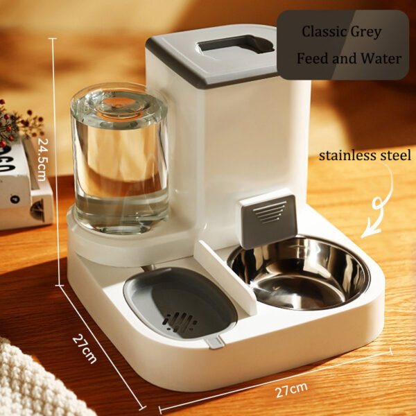 2 in 1 Cats Feeder and Water Dispenser Automatic Gravity Food Feeder and Waterer Set With Pet Feeder Water Supply Pet Supplies - Image 7