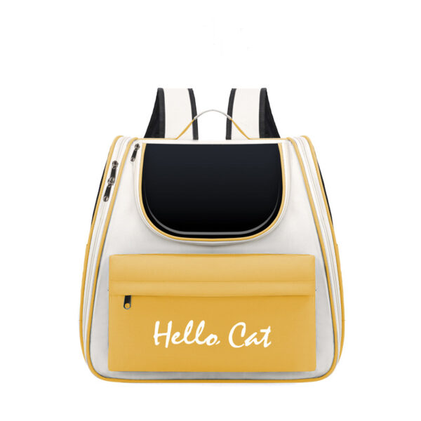 Cat bag  large capacity  convenient for pets to go out  portable  breathable  double-shoulder hand-held pet backpack - Image 9