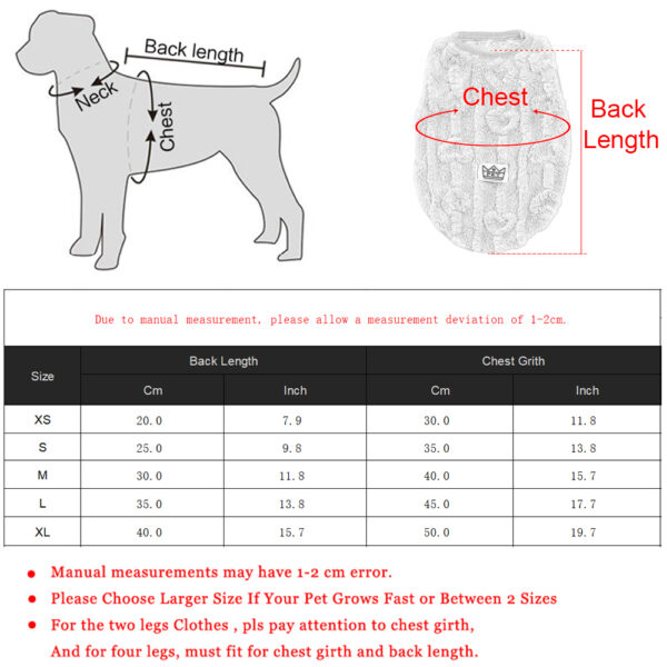 Fleece Dog Clothes For Small Medium Dogs Cats Warm Winter Pet Vest Jacket Cute Print Chihuahua Yorkie Coat Costume Puppy Outfits - Image 2