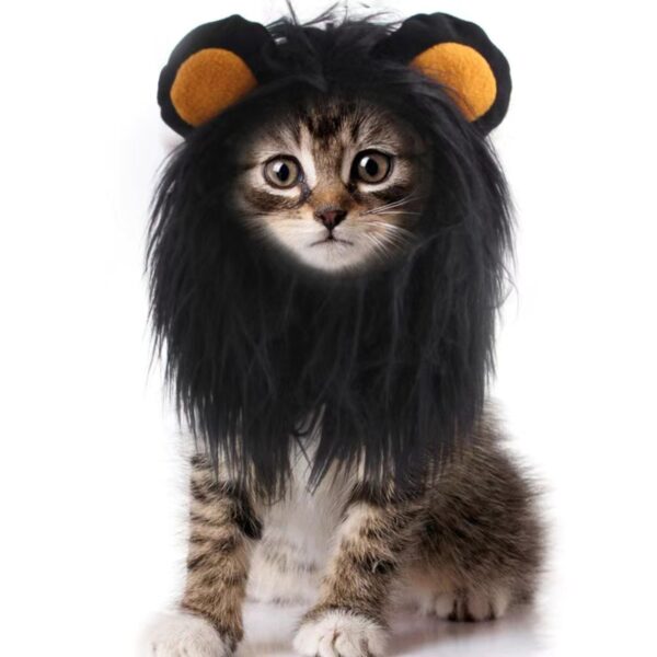 Cat Costume Cute Lion Mane Cat Wig Hat Cosplay Clothes Cap Dress Up Puppy Kitten Halloween Christmas Party Decoration Supplies - Image 5