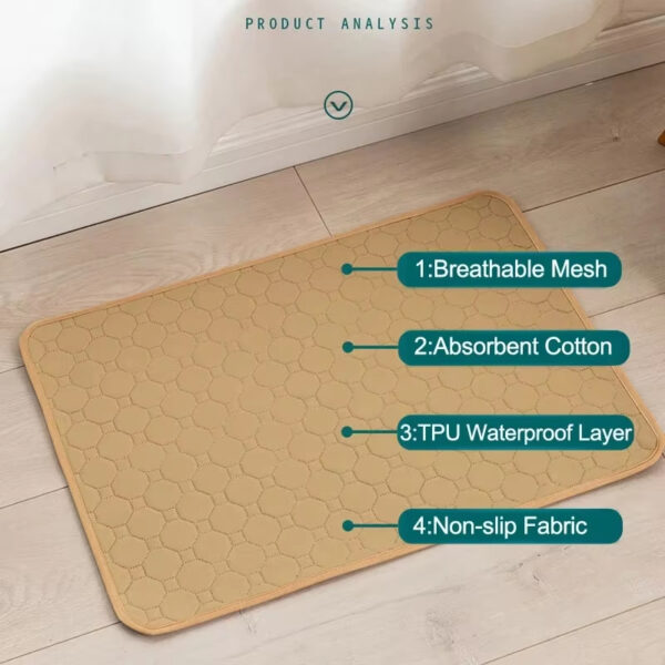 Dog Urine Pads Washable Reusable Anti Slip Pet Pee Pad Puppy Training Pad Pet Bed Urine Mat for Car Seat Cover Pet Supplies - Image 3