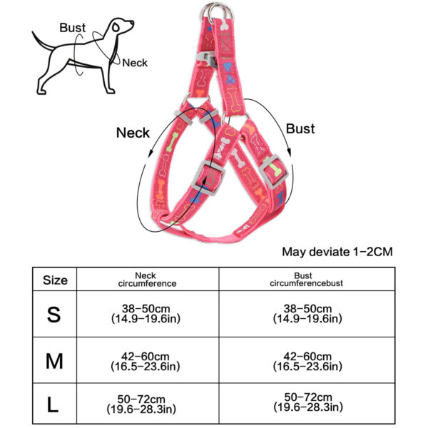A colorful bone tripod pet dog harness for indoor and outdoor use - Image 6