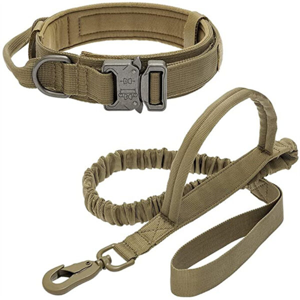 Durable Tactical Dog Collar Leash Set Adjustable Military Pet Collar Leash Medium Large Dog German Shepherd Training Accessories - Image 2