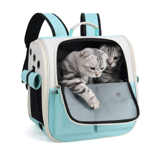 Ventilation Large Capacity Cat Carrier Backpack Adjustable Strap Pet Carrying Bag Foldable Cat Backpack for Outdoor Travel Pet - Image 5