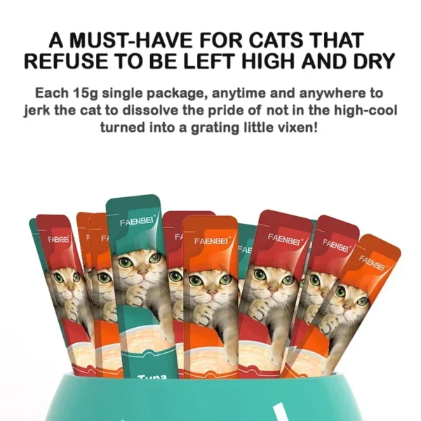 60 Pieces/Box Cat Snacks Cat Strips Whole Box Cat Snacks Tuna Chicken Cat Fattening Pet Snacks Cat Food Cat Food Snack - Image 2