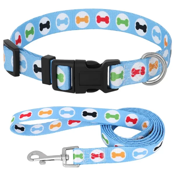 Nylon Cute Puppy Dog Collar Leash Set Adjustable Flower Cat Collars Walking Leashes For Small Medium Pets XS S M - Image 7