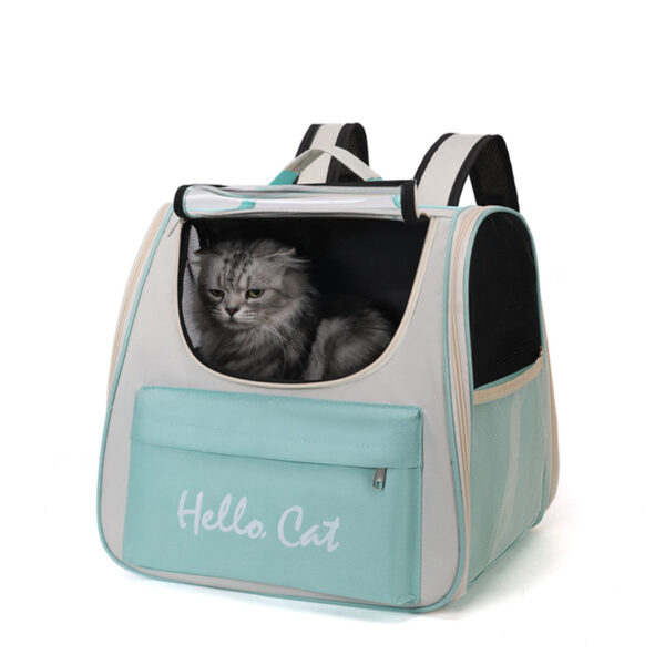 Cat bag  large capacity  convenient for pets to go out  portable  breathable  double-shoulder hand-held pet backpack - Image 4