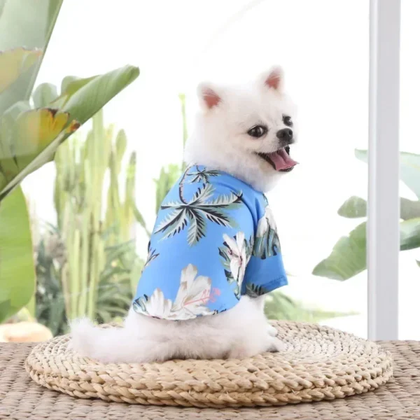 Hawaiian Style Pet Dog Clothe Summer SandBeach Dog Shirts for Small Medium Dogs Puppy Cat Clothing Ropa Perro Pug French Bulldog - Image 4