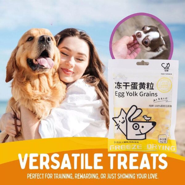 New 40g Freeze Dried Egg Yolk Granules Beautify Smoothing Freeze-dried Hair Cat To Pet Pets Healthy Food Snacks Cat Safe - Image 2