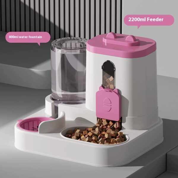 Automatic Dog Cat Feeder and Water Dispenser Gravity Food Feeder and Waterer Set with Pet Food Bowl Universal Pet Products - Image 10