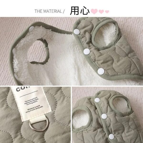 Winter Warm Dog Vest Coat Jacket with D-ring for Small Medium Dogs Puppy Vest Clothes Cotton Pet Jacket Dog Costume 골든리트리버 - Image 5