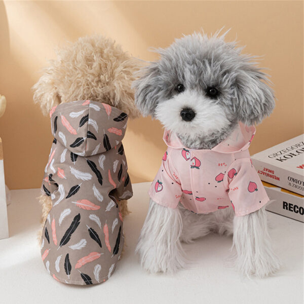 Cartoon Printed Dog Raincoat for Small Dogs Waterproof Pet Clothes Poodle Puppy Pomeranian Raincoats chubasquero para perros - Image 5