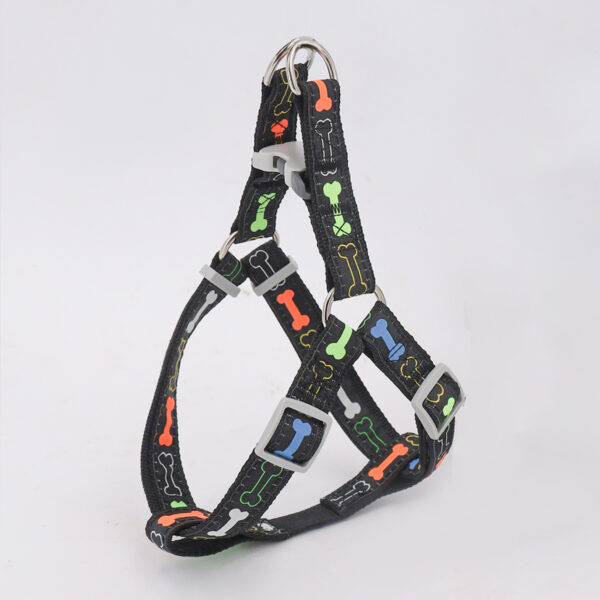 A colorful bone tripod pet dog harness for indoor and outdoor use - Image 3