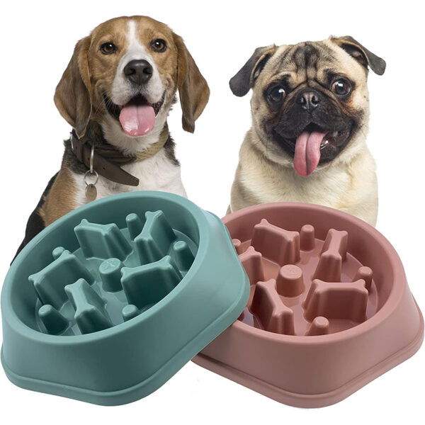 Slow Feeder Dog Bowl Anti-choking Slow Feeding Bowls for Dogs Anti-slip Pet Slow Eat Dishes Puzzle Bowls for Small Medium Dogs - Image 16