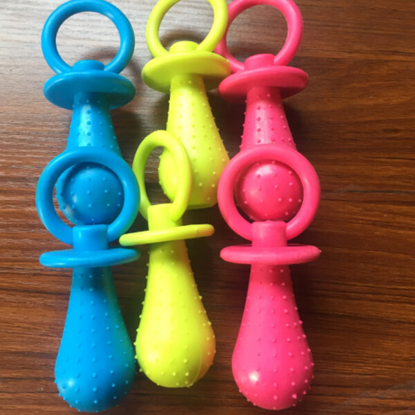 Pet Rubber Pacifier Dog Toy Interactive Rubber Soother Pet Dog Cat Puppy Elasticity Teeth Dog Chew Toys Tooth Cleaning Toy - Image 2