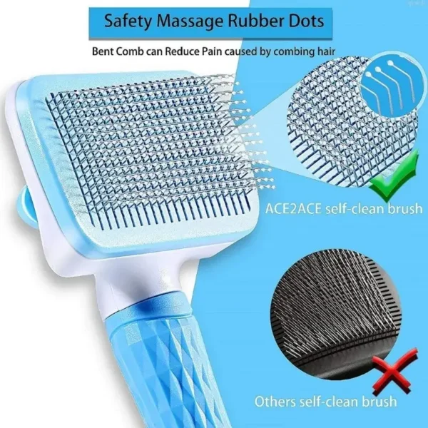 Dog Hair Remover Brush Cat Hair Grooming and Care Comb for Long Hair Dog Pet Removes Hairs Cleaning Bath Brush Pet Supplies - Image 4