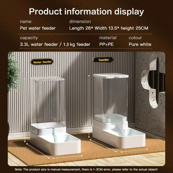 Automatic Cat Feeder & Water Dispenser with Gravity Food Storage Container for Cats and Dogs - Image 7