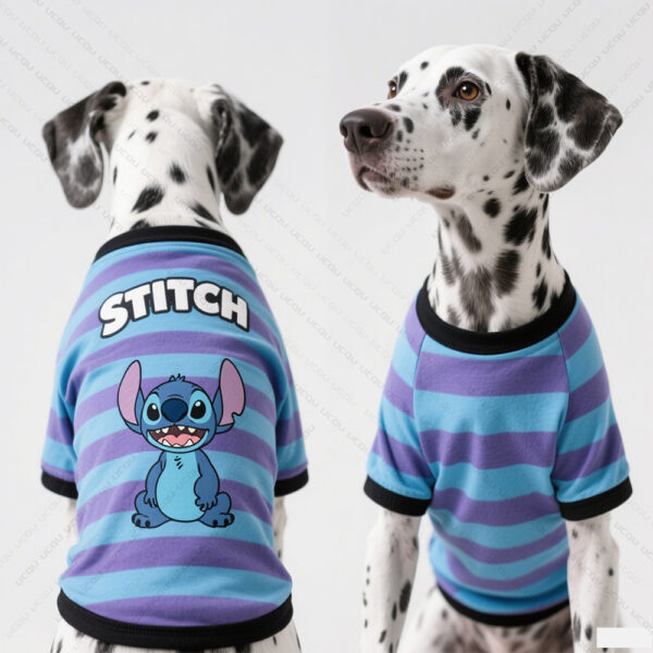 Pet Dog Clothing Set Vests and T-Shirts Breathable and Cool Summer Apparel Brand Stitch IP Licensed Patterns Dog King - Image 6