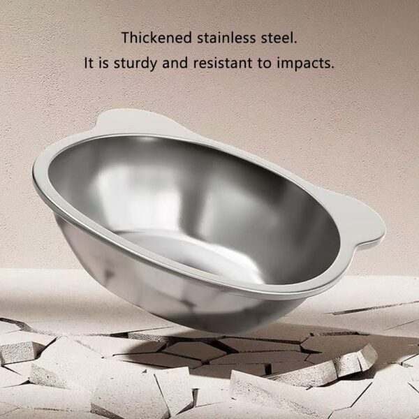 Raised Cat Bowls Tilted Neck Guard Cat Food Bowl 304 Stainless Steel Shatter-resistant Elevated 15° Pet Supplies for Puppy Cat - Image 5