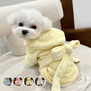 Super Absorbent Cute Pet Bathrobes For Small To medium-sized Dogs And cats-quick To dry, With A Safe Velcro Seal