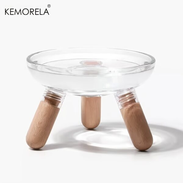 KEMORELA Elevated Pet Tilted Food Bowl Water Bowl Transparent Plastic Cat Bowl For Protecting Pet Cervical Vertebra Removable - Image 6