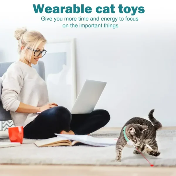Rechargeable LED Pet Collar with Interactive Laser Toy for Cats & Dogs - Automatic Teaser & Light-Up Fun! - Image 5