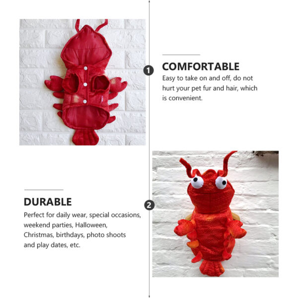 Pet Lobster Dress Halloween Dog Accessories Costume for Large Dogs Outfits Clothes Cosplay Pets Costumes - Image 4