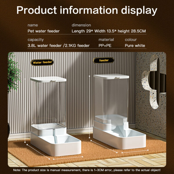 Automatic Cat Feeder & Water Dispenser with Gravity Food Storage Container for Cats and Dogs - Image 8