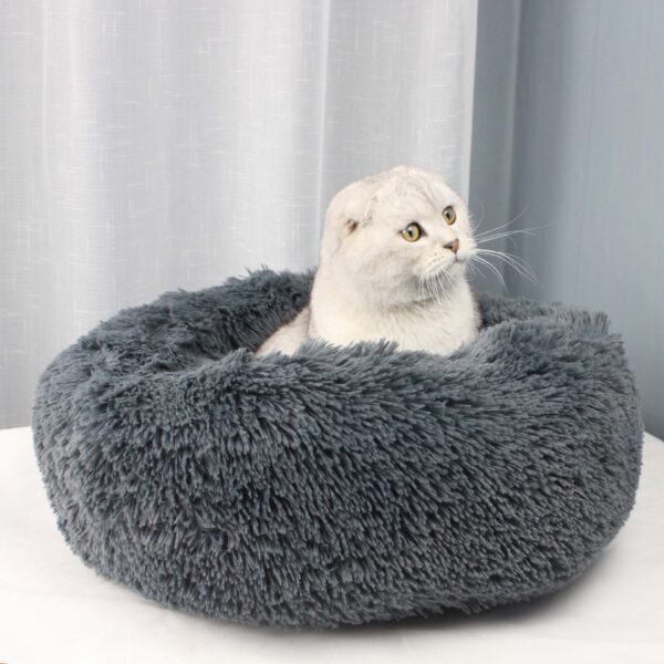 Home Plush Pet Nest Winter Cat Nest Dog Nest Warm Detachable and Washable Round Cat Nest Pet Bed Seasonal Universal Decoration - Image 11
