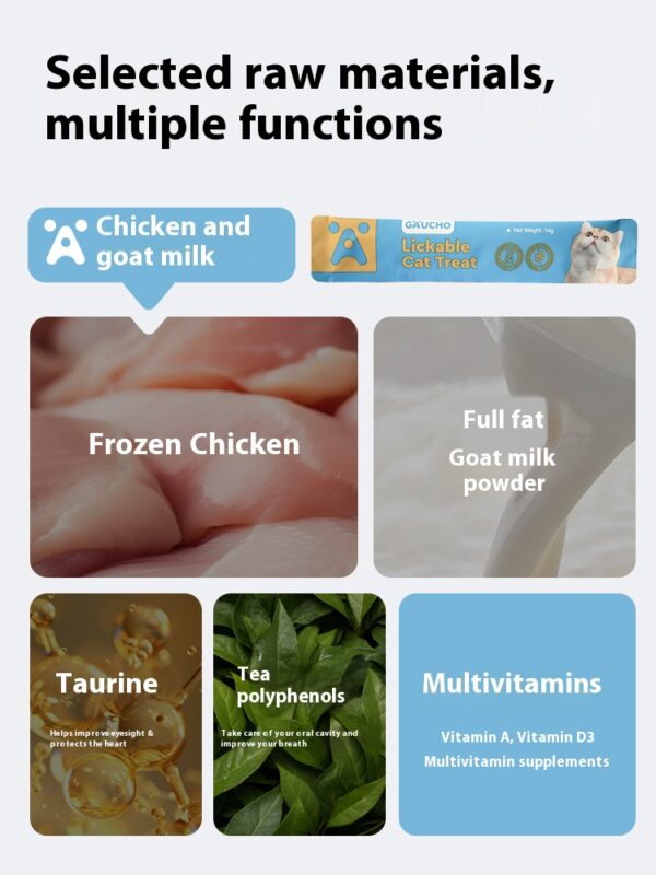 Cat Snacks Cat Food High Protein Liquid Fresh Meat Cat Grass Salmon Chicken Nutritional Snacks Pet Training Reward Snacks - Image 4