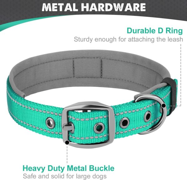 Padded Dog Collars for small Medium large Dogs Reflective Wide Pet Collars Adjustable Heavy Duty Nylon Neoprene Dog Collar - Image 5
