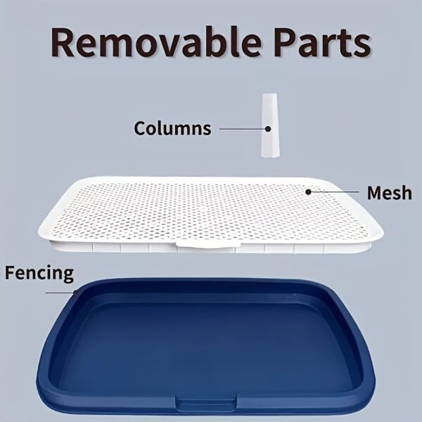 Dog Potty Training Toilet, Plastic Dog Pee Pad Holder With Removable Net, Reusable Dog Potty Trainer Dog Toilet Tray For Pets Up - Image 3