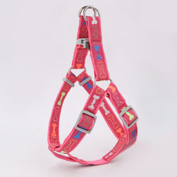 A colorful bone tripod pet dog harness for indoor and outdoor use - Image 4