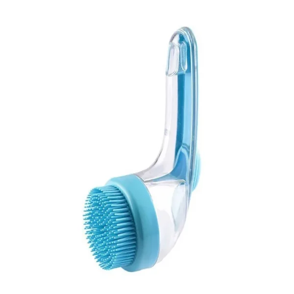 Long Handle Pet Bath Brush 2 in 1 with Built in Shampoo Dispenser for Dogs Cats Grooming Massage Reduce Residue Silicone Pet Bru - Image 8
