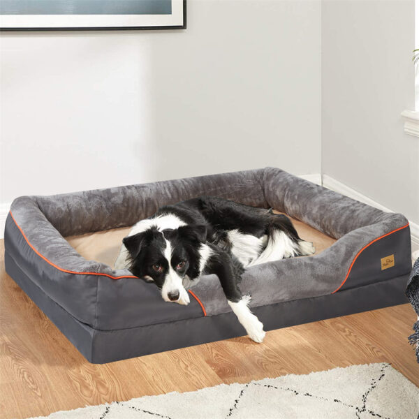 Jumbo Large Orthopedic Dog Bed Memory Foam Pet Sofa Couch Waterproof Elevated Cushion Warm Puppy Bolster Couch Removable Cover - Image 2