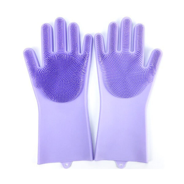 Pet Grooming Gloves Dog Cat Bathing Cleaning Glove Shampoo Scrubber Clean Soft Silicone Hair Removal Glove Hand Skin Protection - Image 9