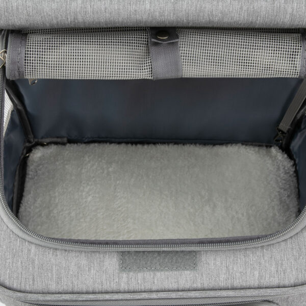 Cat Carrier Double-Compartment Pet Rolling Carrier with Wheels Super Ventilated Design,Ideal for Traveling Hiking Camping - Image 6